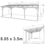 Lean-to Pergola Eva Complete Self-Assembly Kit