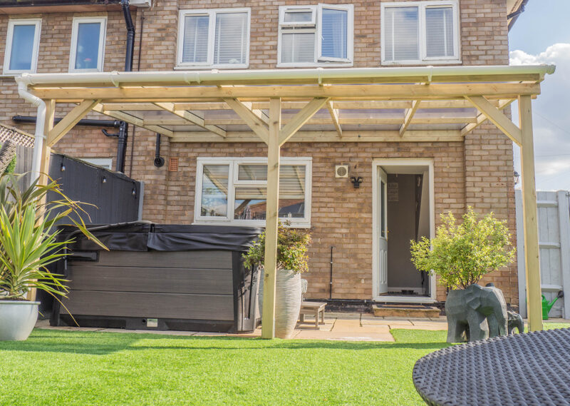 Lean-to Pergola Eva Complete Self-Assembly Kit