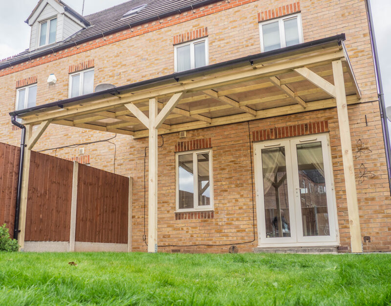 Lean-to Pergola Eva Complete Self-Assembly Kit