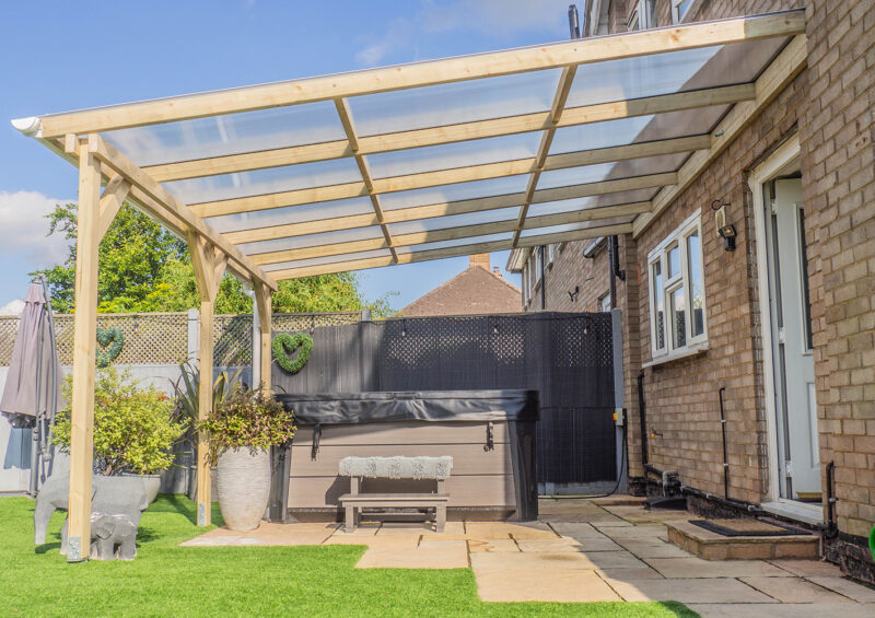 Lean-to Pergola Eva Complete Self-Assembly Kit
