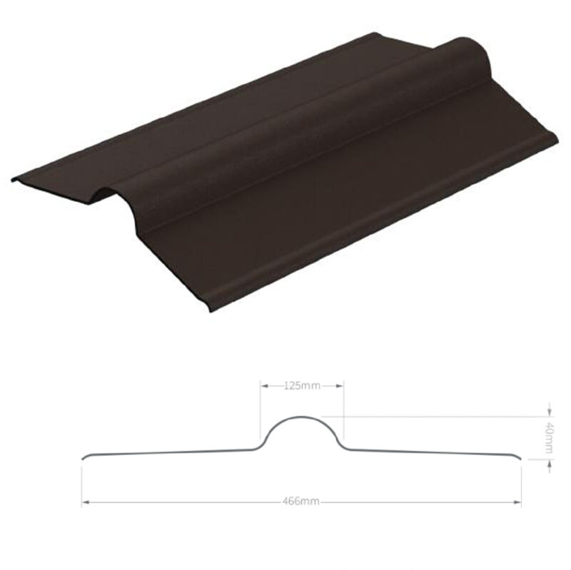 Universal Bitumen Ridge Cap Plus 900mm Fits Onduline, Coroline, Corrapol-BT, Gutta Bitumen Roofing Sheets