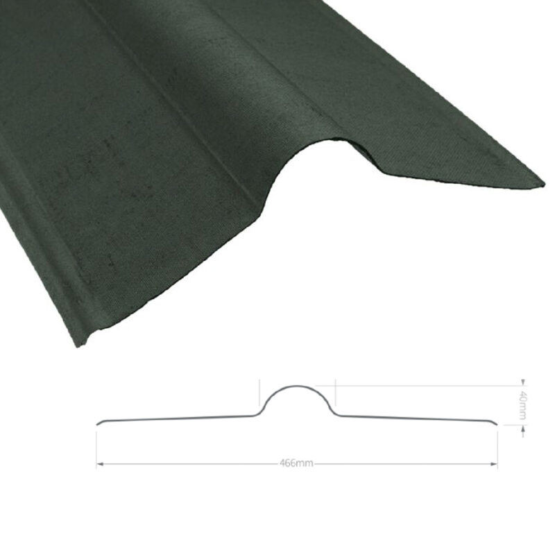 Universal Bitumen Ridge Cap Plus 900mm Fits Onduline, Coroline, Corrapol-BT, Gutta Bitumen Roofing Sheets