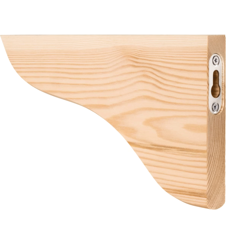 Single Durable Elegant Timber Wooden Shelf Bracket – Reliable & Decorative Support for Shelves