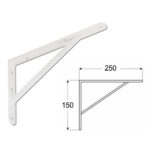 Heavy Duty White Shelf Brackets