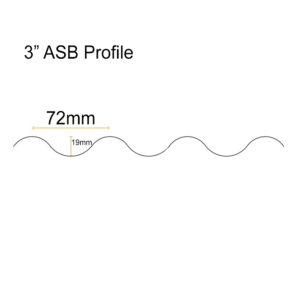 Ridge Cap For Use With 3" ASB Corrugated PVC Roofing Sheets