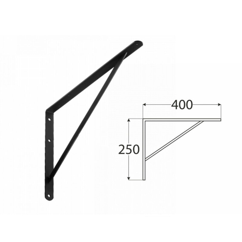 Heavy Duty Black Shelf Brackets