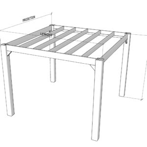 Freestanding Pergola Chunky Joe Complete Self-Assembly Kit Wooden Gazebo