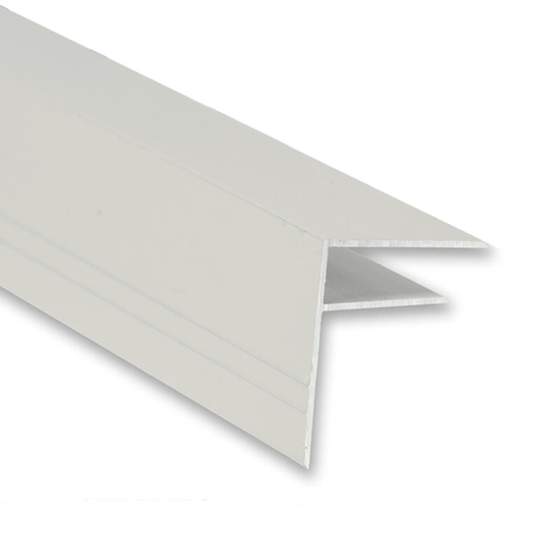 White Aluminium F-Sections for Polycarbonate Sheets