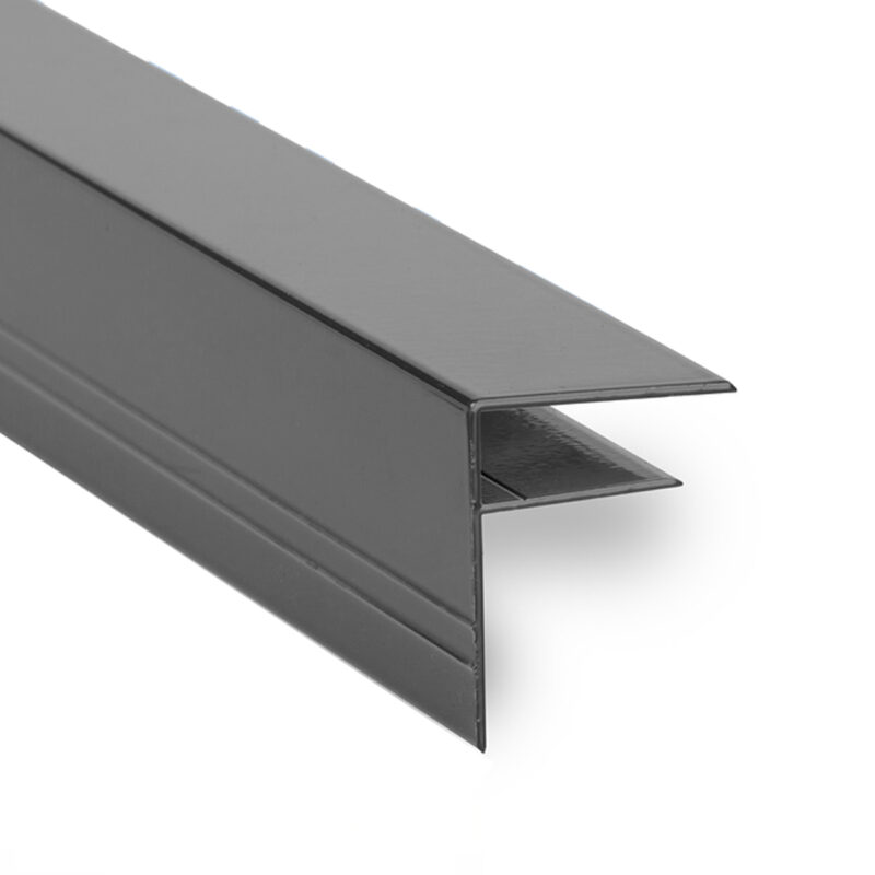 Anthracite Grey Aluminium F-Sections for Polycarbonate Sheets