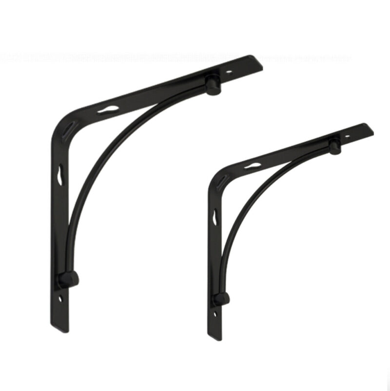 Heavy Duty Stylish Shelf Brackets Black