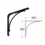 Heavy Duty Stylish Shelf Brackets Black