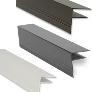Aluminium F-Sections for Polycarbonate Sheets in White, Anthracite Grey and Brown