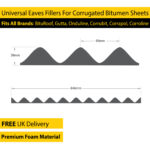 Bitumen Sheets Eaves Fillers For Bitumen Corrugated Roofing Sheets Fits BituRoof, Onduline, Corrapol-BT, Coroline, Gutta