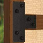 Black Decorative Tee Bracket Brace | T Shape Pergola Connector | Black Tee Plates | T Brackets