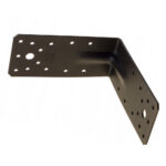 Black Decorative Reinforced Angle Bracket for Heavy-Duty Construction Rust-Resistant Corner Braces for Wood and Metal | Pergola Connector | 2.5mm Thick