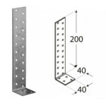 Heavy Duty Galvanised Angle L Shape Bracket Corner Brace 2mm