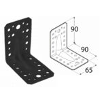 Heavy Duty 2.5mm Decorative Black Pergola Angle Bracket