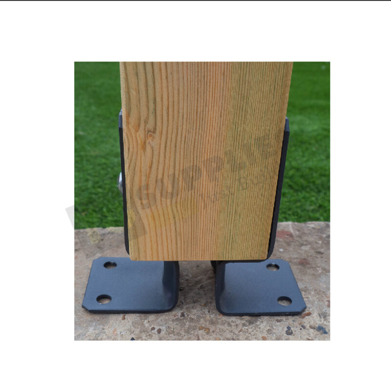 Anthracite Grey Bolt Down Pergola Post Support