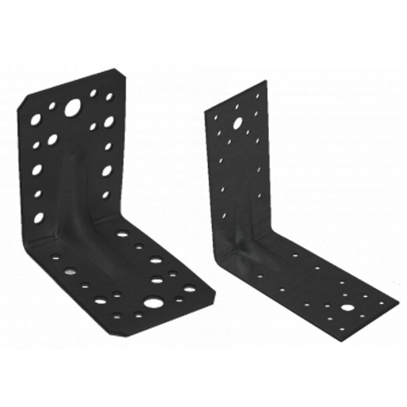 Heavy Duty 2.5mm Decorative Black Pergola Angle Bracket