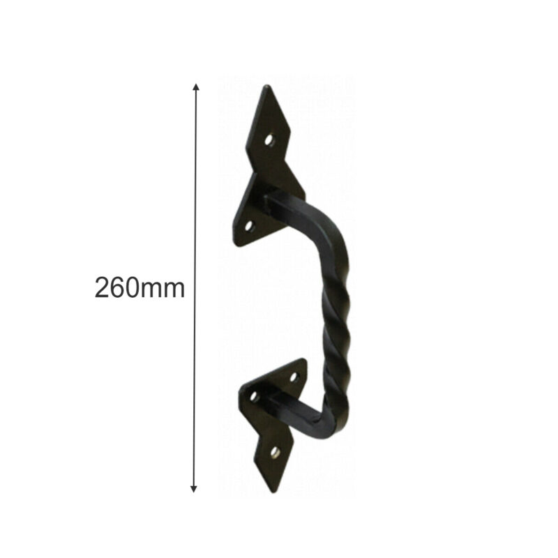 Black Decorative Garden Gate Pull Handle