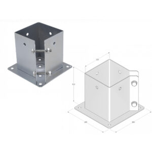 Heavy Duty Galvanised Bolt Down Pergola Post Support Fence Foot Base Clamp