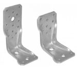 Heavy Duty Galvanised Angle Bracket Concrete to Timber Connector 4mm Thick