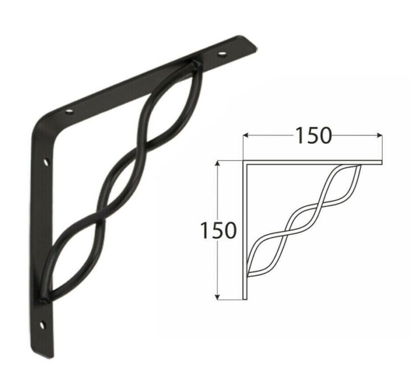 Black Decorative Shelf Brackets