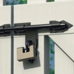 Heavy Duty Black Gate Slide Bolt Padbolt Latch Lock for Wooden & Metal Gates