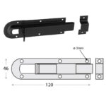 Black Door Bolt Gate Latch Gate Bolt Gate Catch