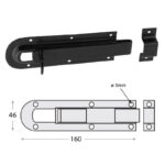 Black Door Bolt Gate Latch Gate Bolt Gate Catch