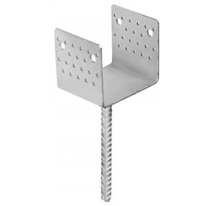 Heavy Duty Hot Dip Galvanised Concrete-In U Shape Pergola Post Support | Concrete-In Ground Anchor | Concrete-In Fence Post Support