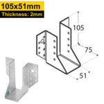 Heavy Duty Galvanised Face Fix Joist Hanger - 2mm Thick