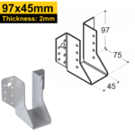 Heavy Duty Galvanised Face Fix Joist Hanger - 2mm Thick