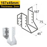 Heavy Duty Galvanised Face Fix Joist Hanger - 2mm Thick