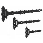 Heavy Duty Single Black Ornamental Decorative Gate Hinges Door Hinge Shed Hinge