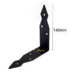 Black Decorative Right Angle Bracket L Shape Corner Repair Brace