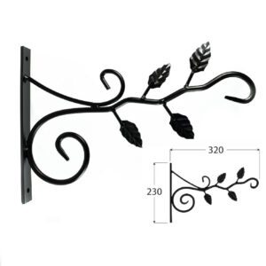 Leaves Iron Plant Hanger Wall Hook Bracket for Hanging Garden Plant Baskets