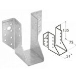 Heavy Duty Galvanised Face Fix Joist Hanger 2mm Thick