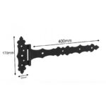 Heavy Duty Single Black Ornamental Decorative Gate Hinges Door Hinge Shed Hinge