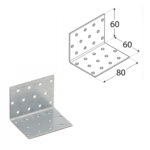 2mm Galvanised Corner Brace Angle Bracket