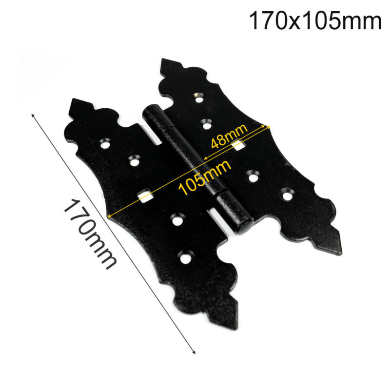 Heavy Duty Black Vintage Decorative Door Hinges