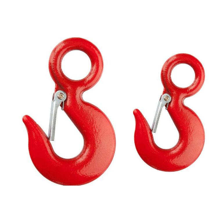 Eye Hook from 0.7 up to 5 Tonnes Steel Safety Catch Lifting Hook Heavy ...