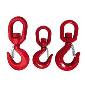 Heavy Load Swivel Lifting Hook With Safety Catch - Various Loads