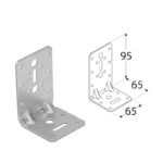 Heavy Duty Galvanised Adjustable Reinforced Angle Bracket Corner Brace 2.5mm Thick