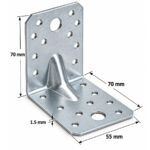 Heavy Duty Galvanised Reinforced Angle Bracket