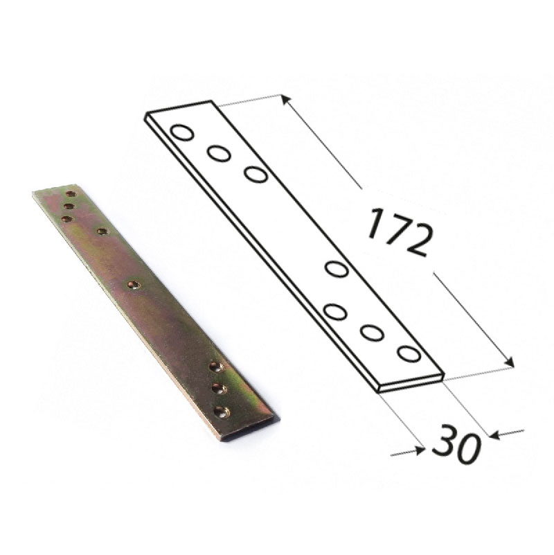 Heavy Duty Yellow Galvanised Flat Connecting Jointing Mending Plate 3, 4 & 5mm thick
