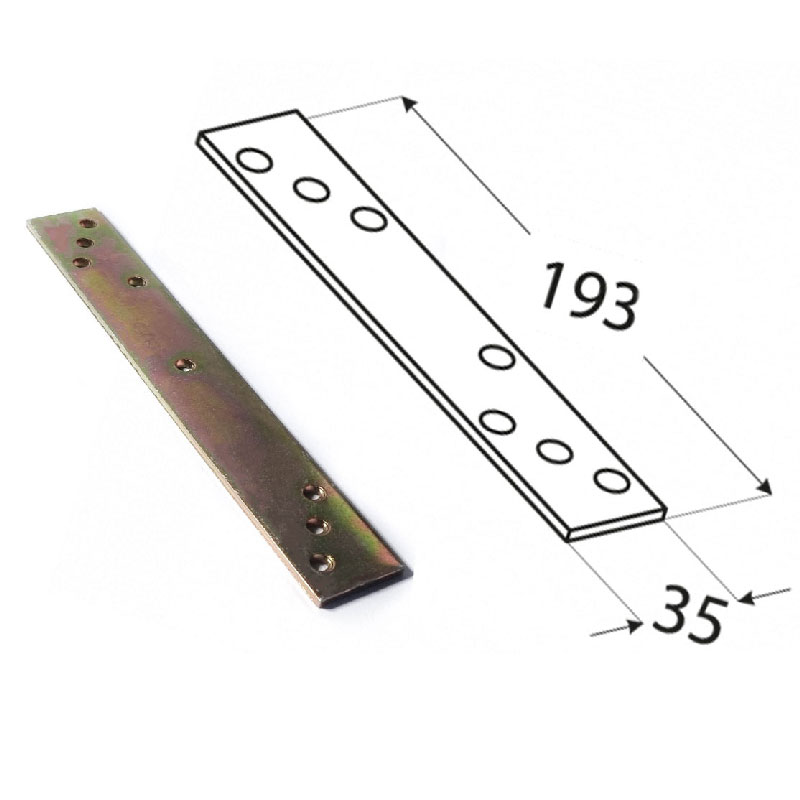Heavy Duty Yellow Galvanised Flat Connecting Jointing Mending Plate 3, 4 & 5mm thick