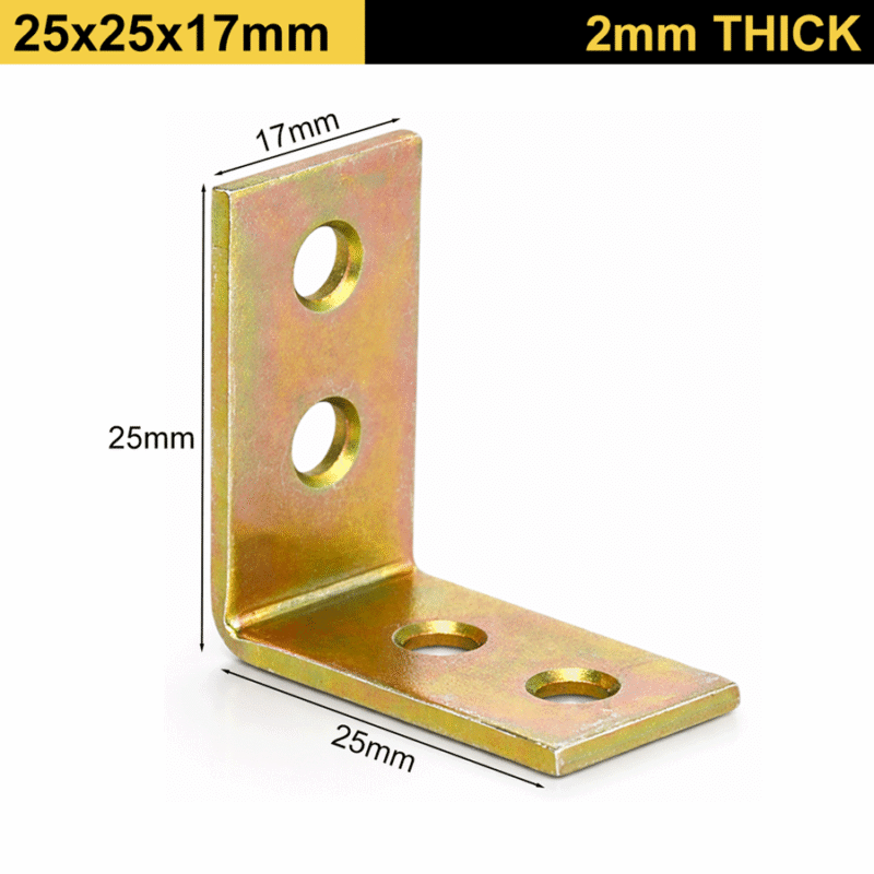 Right Angle Bracket Corner Brace Yellow Galvanised Angle Brace Corner Bracket