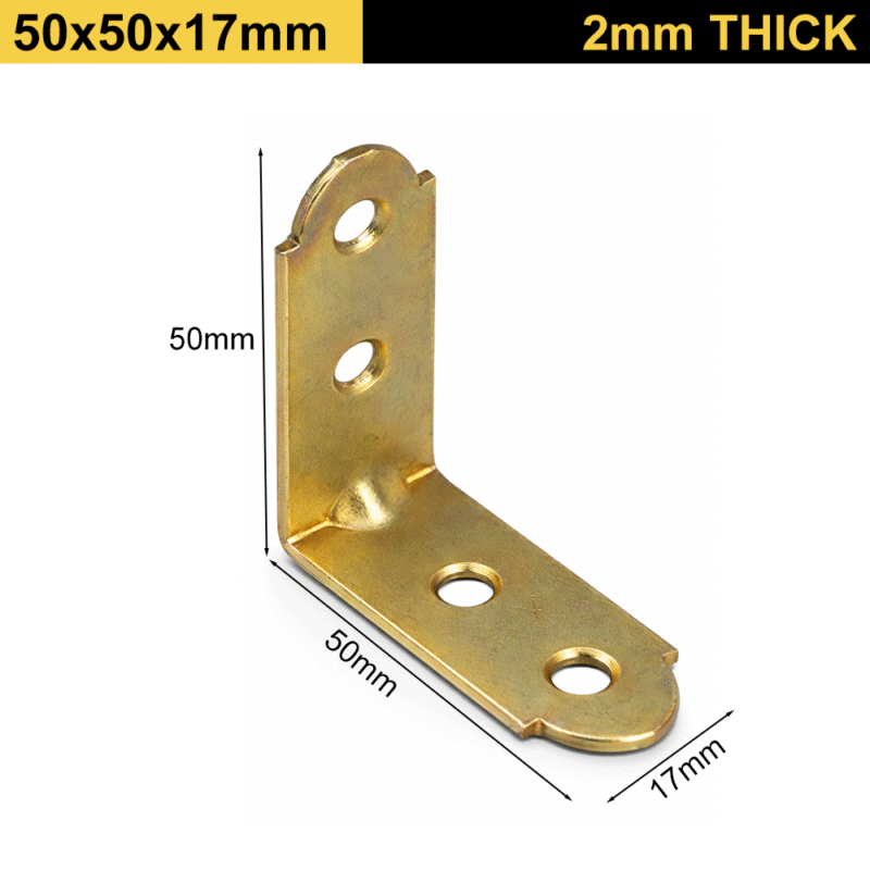 Right Angle Bracket Corner Brace Yellow Galvanised Angle Brace Corner Bracket