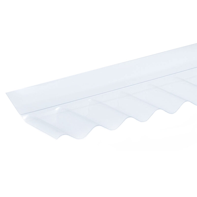 3" Clear PVC Wall Flashing For Corrugated Roofing Sheets Iron Profile 76/18mm